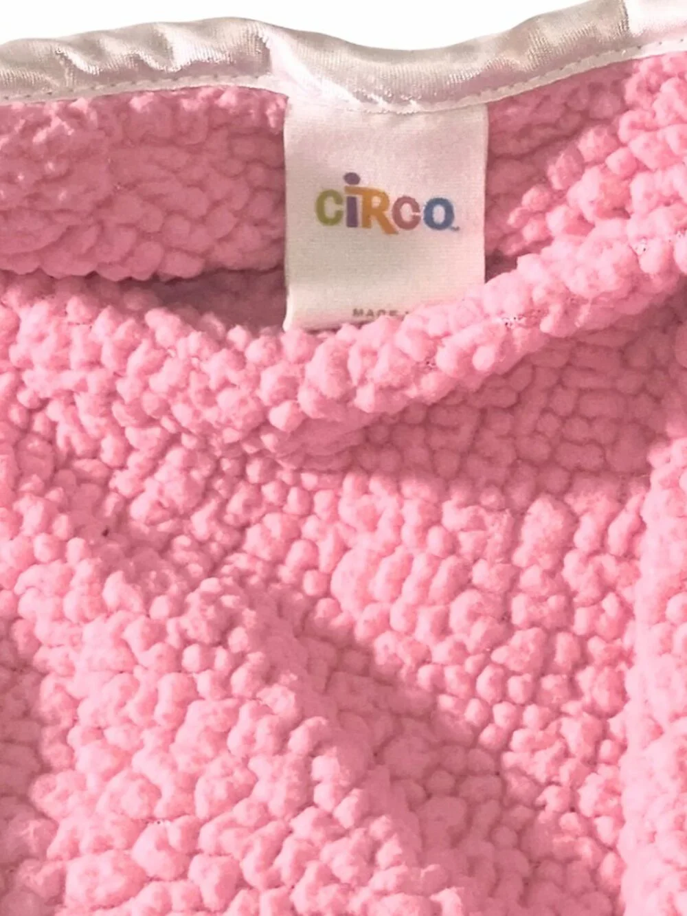 Circo Minky Dots Patchwork Squares Pink Sherpa Lovey Security Blanket 30